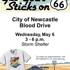 City of Newcastle to Host "Get Your 'Sticks' on Route 66" Blood Drive May 6 (new date)